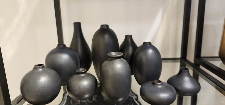 Black Mixed Bud Vases