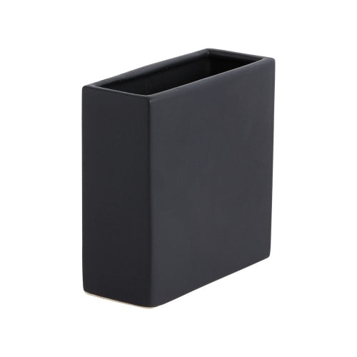 Black Rectangle Ceramic Vase