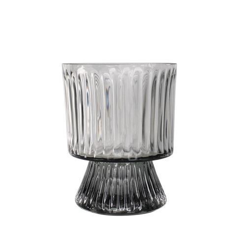 Grey Ribbed Glass Vase Rentals | Floral Fixx Weddings | Winnipeg