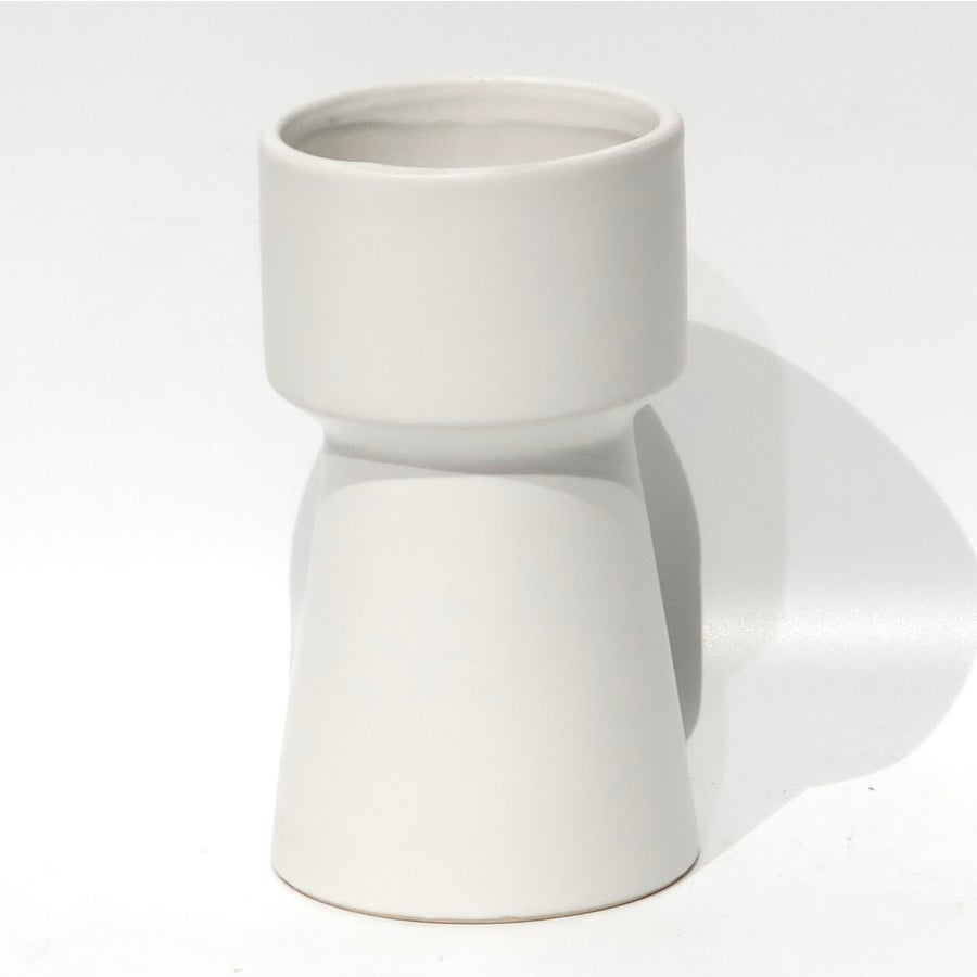 White Pawn Vase | Stylish Black and White Vases for Modern Decor - Floral Fixx Weddings | Winnipeg