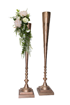 Roma Vase in Rose Gold for Elegant Floral Displays | Floral Fixx Weddings | Winnipeg