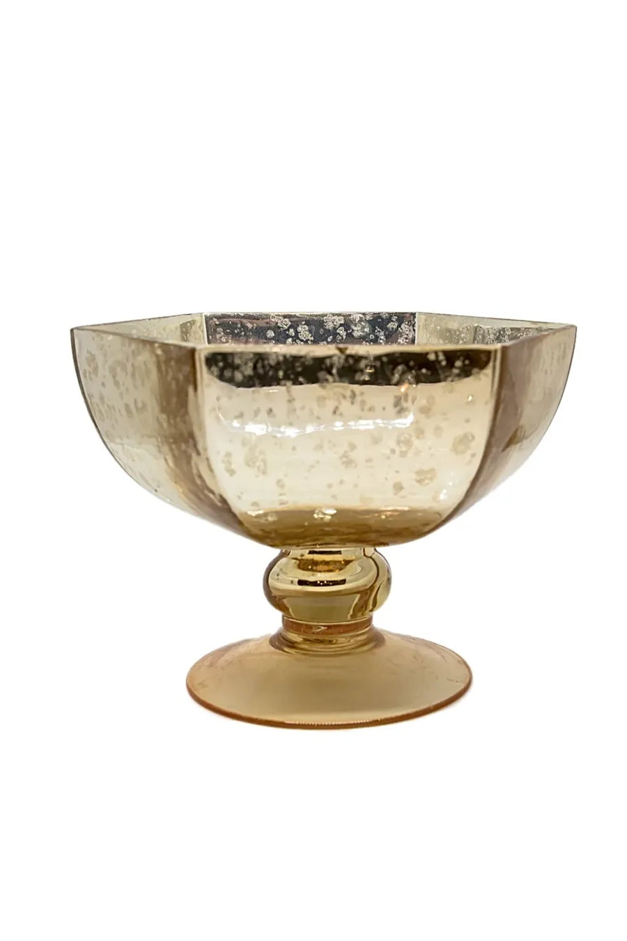 Lida Hexagon Bowl - Gold Mercury