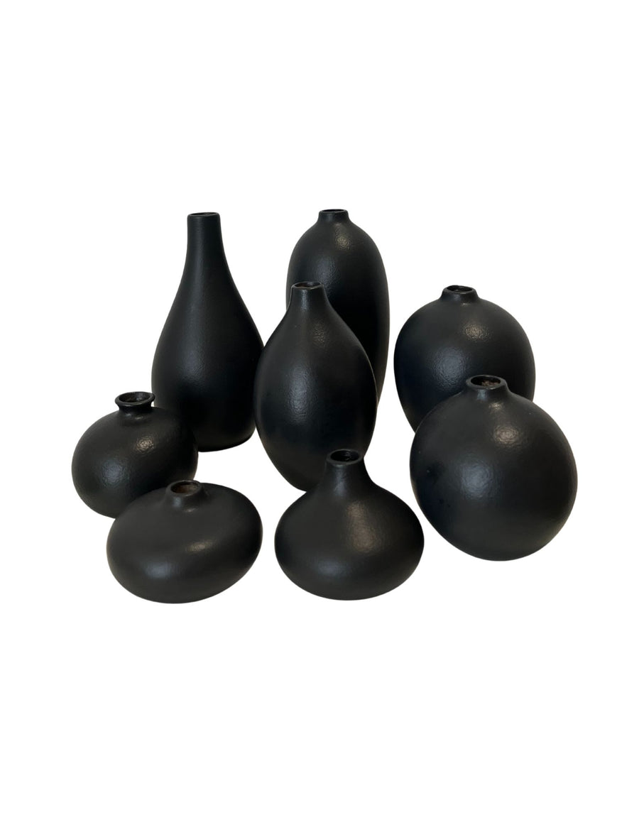 Black Mixed Bud Vases