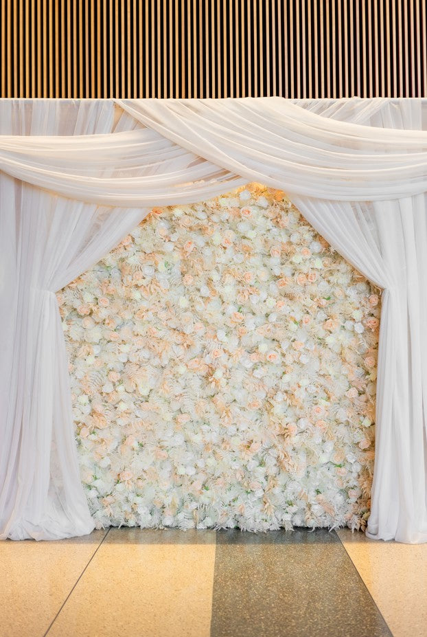 Flower Wall - Peach & Cream