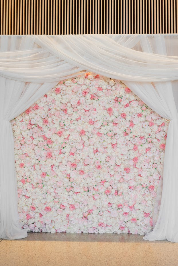 Flower Wall - Blush & White