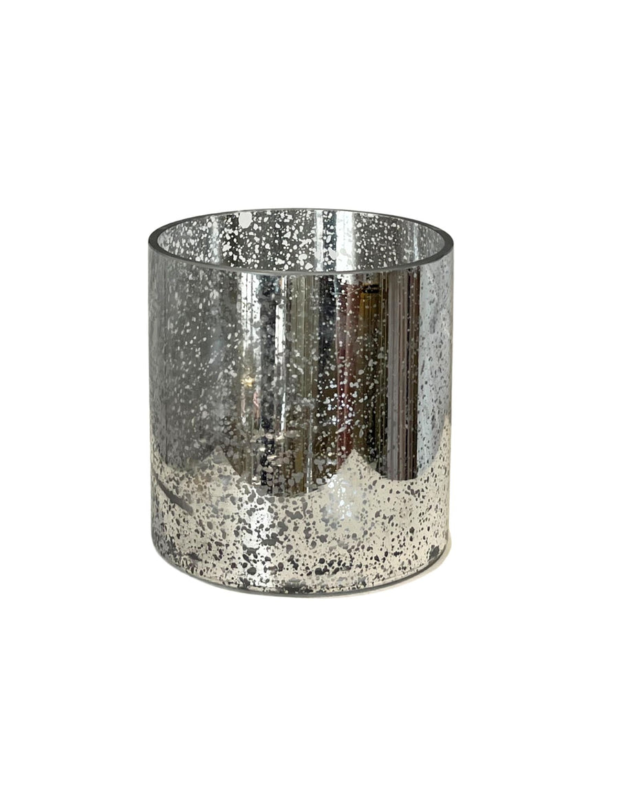 Silver Mercury Glass Cylinder - 5x5
