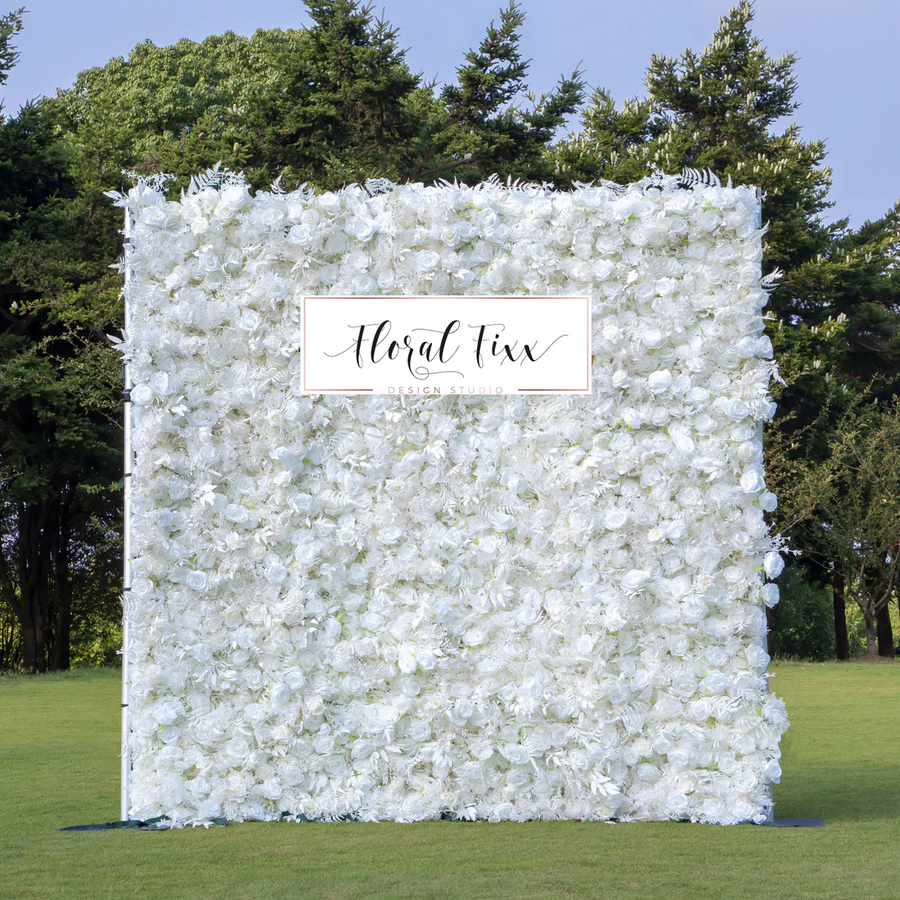 8x8' White Flower Wall