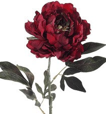 Silk Cabbage Peony - Dark Scarlet | Elegant Silk Flowers | Floral Fixx Weddings | Winnipeg